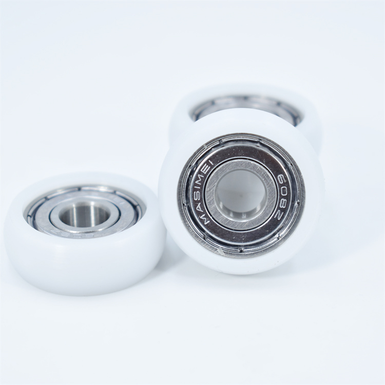BSR60828-10 8x28x10mm POK PA POM Nylon Coated Bearing 608zz Plastic Pulley Wheel Roller Bearing For Sliding Door And Window