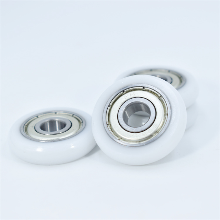 BSR60830-7 8x30x7mm 608zz Round Groove Pully Bearing POM Coated Bearing for Shower Door Cabinet Wheels