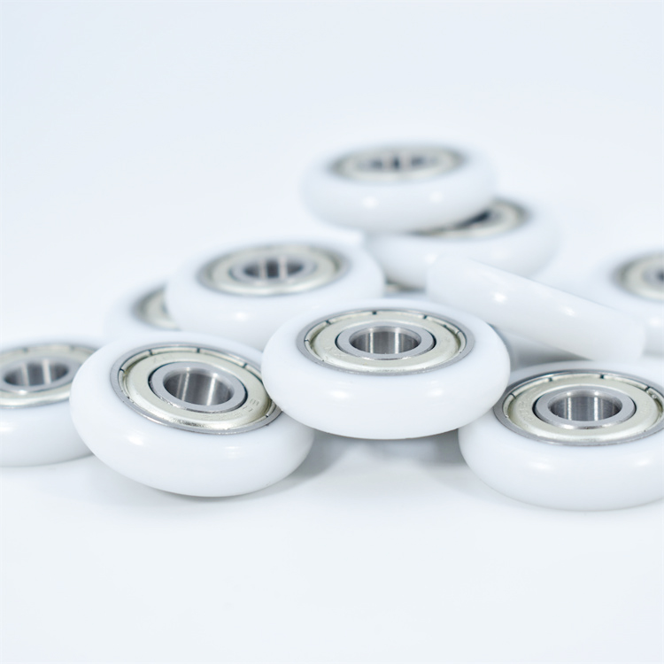 BSR60830-7 8x30x7mm 608zz Round Groove Pully Bearing POM Coated Bearing for Shower Door Cabinet Wheels