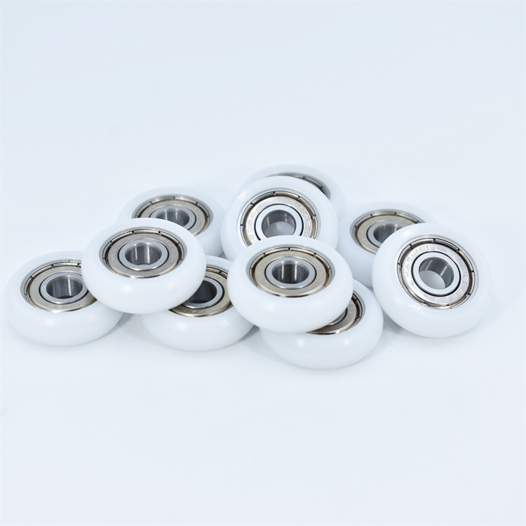 BSR60830-9 8x30x9mm Rubber Coated Ball Bearing POK PA POM Nylon Plastic roller Bearings Shower Door Roller Bearings