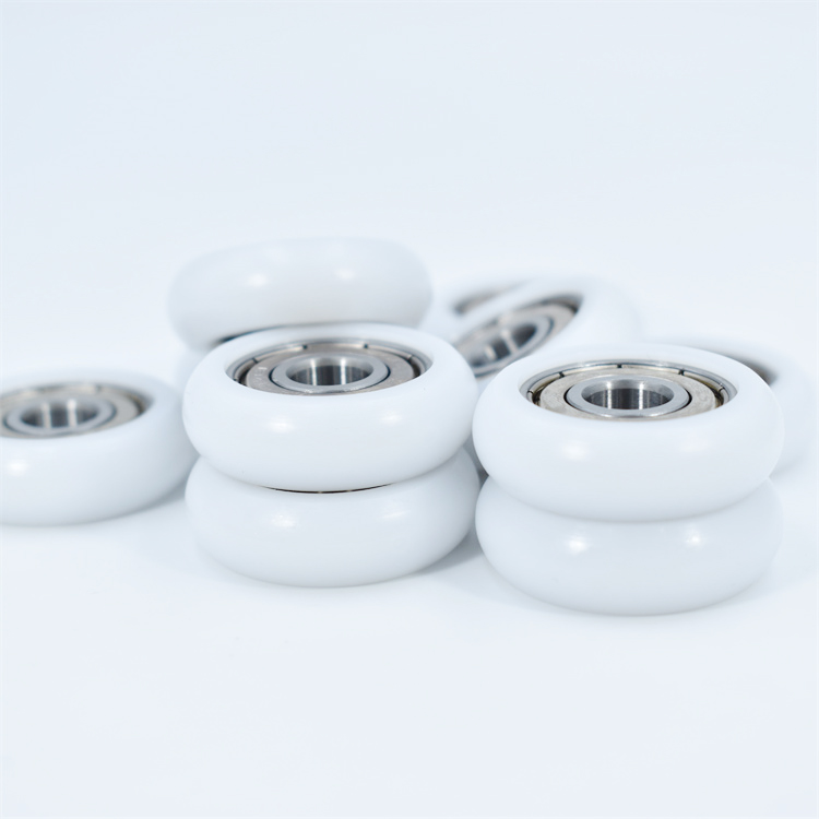 BSR60830-9 8x30x9mm Rubber Coated Ball Bearing POK PA POM Nylon Plastic roller Bearings Shower Door Roller Bearings