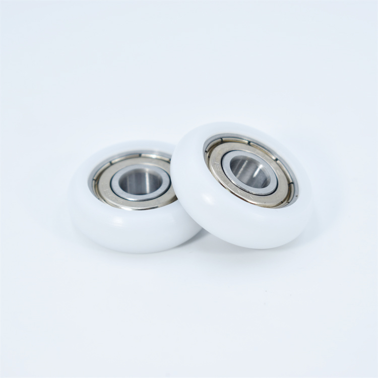 BSR60830-9 8x30x9mm Rubber Coated Ball Bearing POK PA POM Nylon Plastic roller Bearings Shower Door Roller Bearings