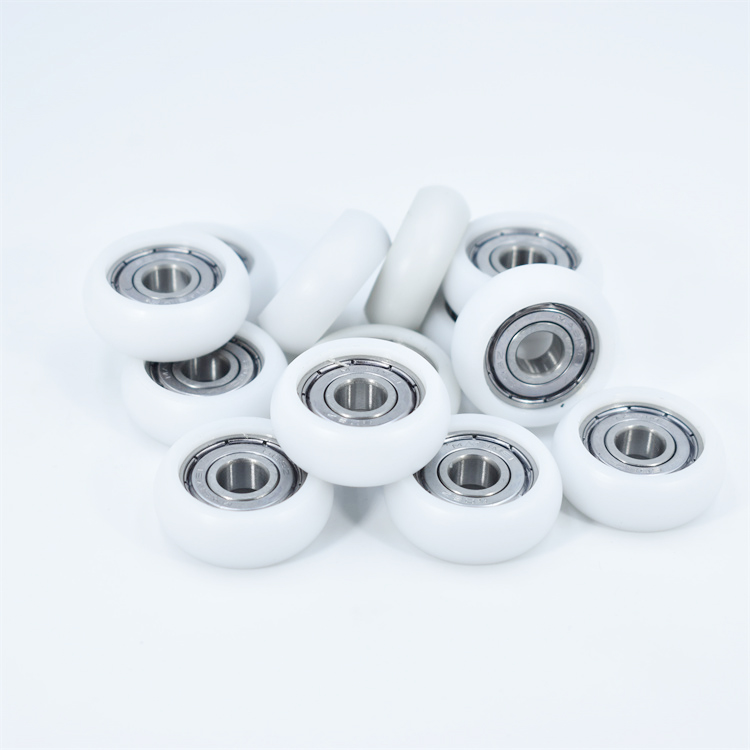 BSR60830-11 8x30x11mm Plastic Coated Pulley POM Wheel 608zz Nylon Roller with Deep Groove Ball Bearing for Fitness Equipment 