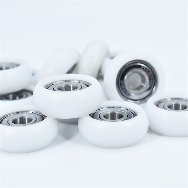 BSR60830-11 8x30x11mm Plastic Coated Pulley POM Wheel 608zz Nylon Roller with Deep Groove Ball Bearing for Fitness Equipment 