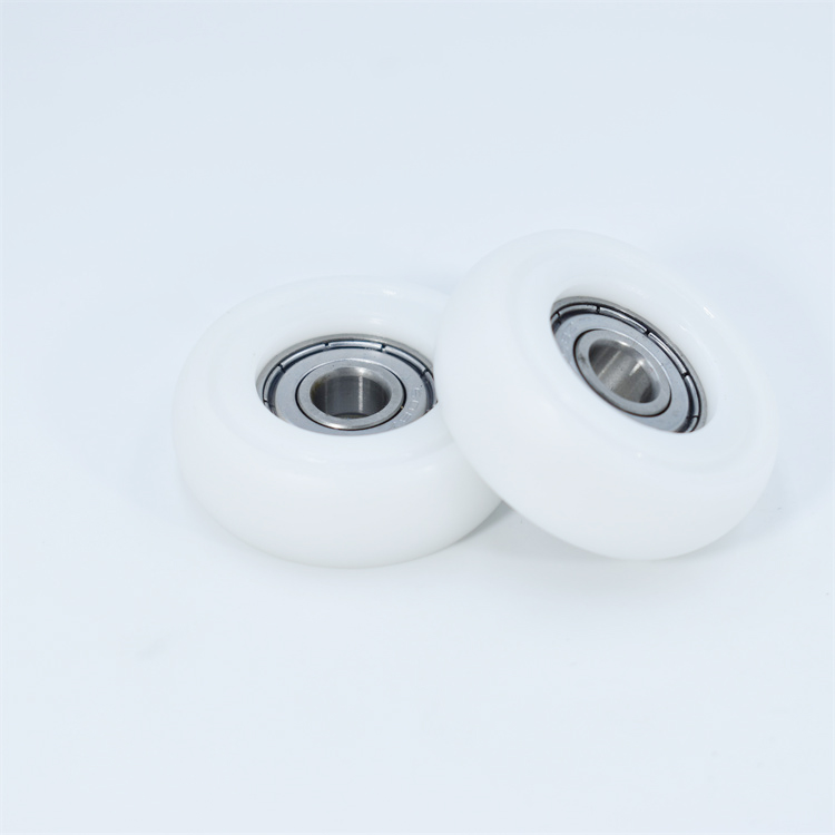 BSR60840-13 8x40x13mm Heavy Duty Round Flat U V H Groove PA POK POM Nylon Plastics Ball Bearing Roller.jpg
