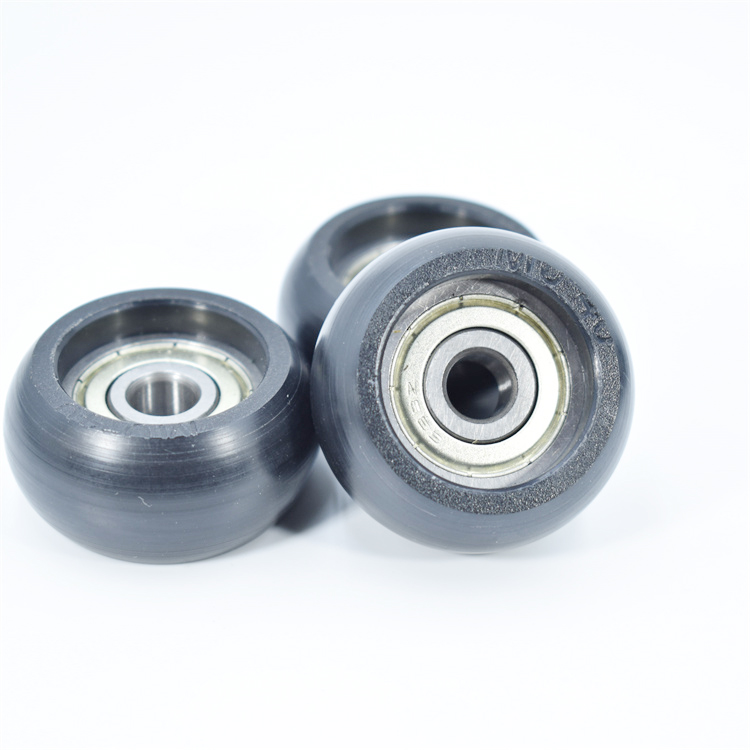 BSR63845-20 8x45x20mm POM Plastic PU Ball Bearing 638ZZ Small Rubber Coated Roller Bearing.jpg