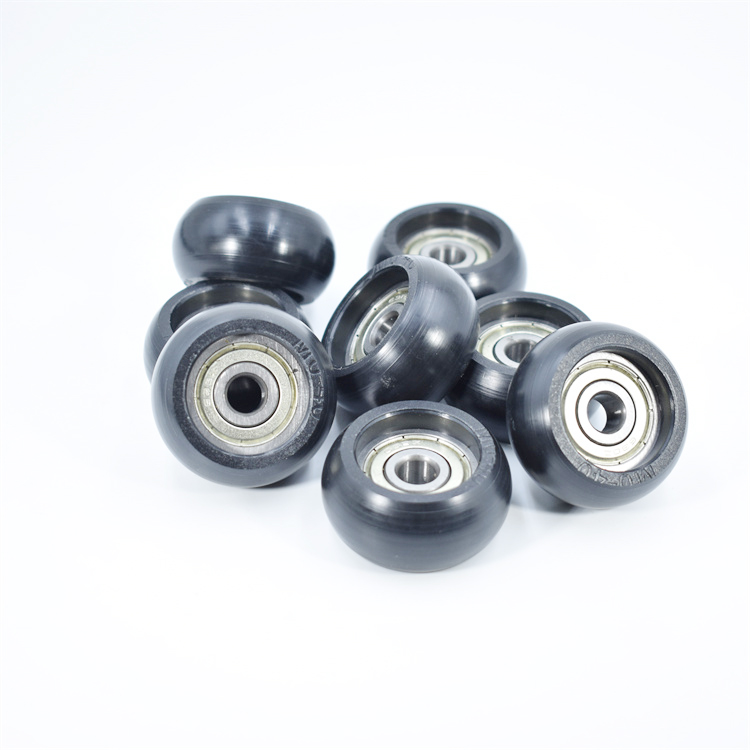 BSR63845-20 8x45x20mm POM Plastic PU Ball Bearing 638ZZ Small Rubber Coated Roller Bearing.jpg
