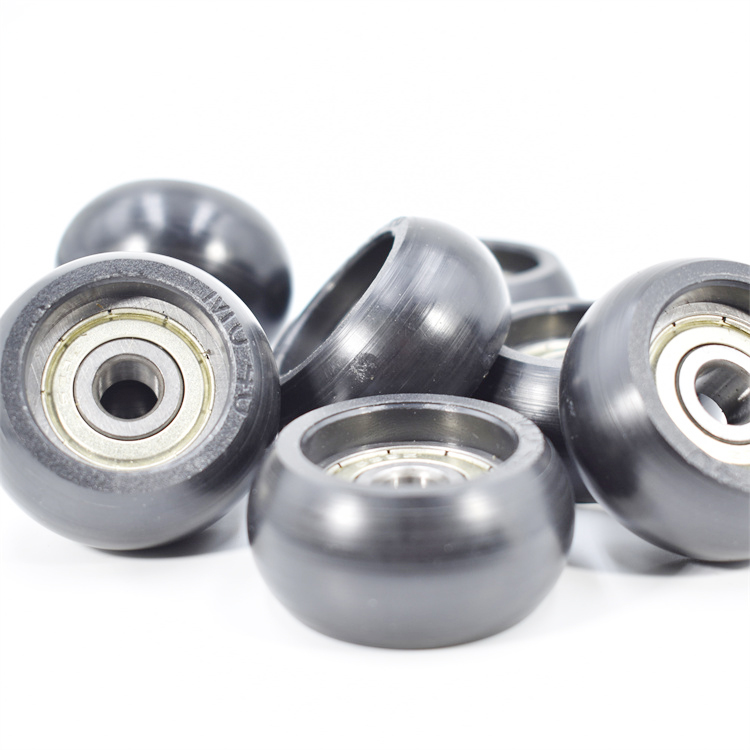 BSR63845-20 8x45x20mm POM Plastic PU Ball Bearing 638ZZ Small Rubber Coated Roller Bearing.jpg