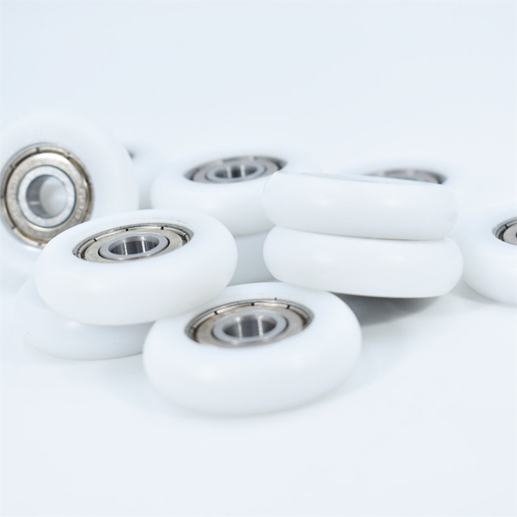 BSR62845-8 8x45x8mm Small POM Plastic Coating Bearing 628 Bearing Roller Wheels No Noise Polyurethane PU Rubber Coated Bearing.jpg