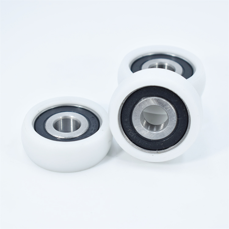 BSR620036-16 10x36x16mm Plastic Rubber Coated Bearing Moving Pulley POM PA 8x32x18mm Bearing Steel Roller Wheel