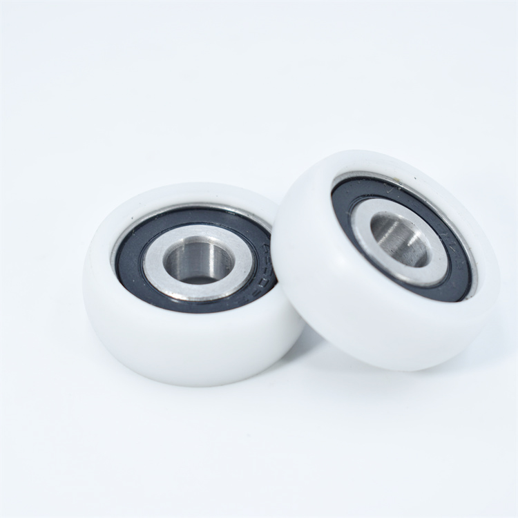 BSR620036-16 10x36x16mm Plastic Rubber Coated Bearing Moving Pulley POM PA 8x32x18mm Bearing Steel Roller Wheel