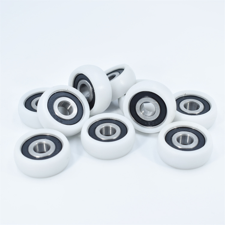 BSR620036-16 10x36x16mm Plastic Rubber Coated Bearing Moving Pulley POM PA 8x32x18mm Bearing Steel Roller Wheel