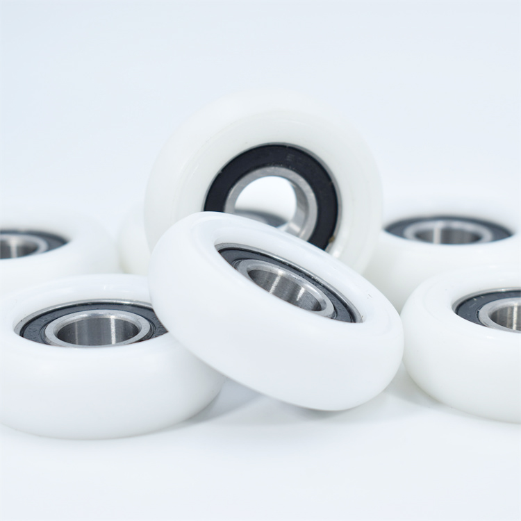 BSR600350-20 17x50x20mm OD 50mm Plastic Coated Bearing Rollers With 6003 Bearing Nylon Pulleys For Fruit Sorting Machines.jpg BSR600350-20 17x50x20mm OD 50mm Plastic Coated Bearing Rollers With 6003 Bearing Nylon Pulleys For Fruit Sorting Machines.jpg