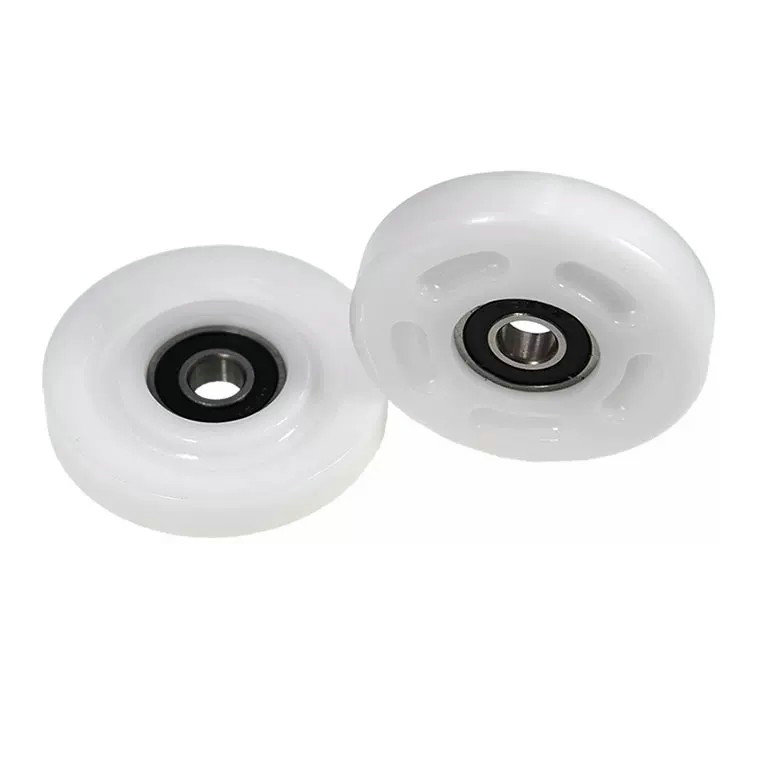 Load 40KG BS60957-11 9x57x11mm ID 9MM OD 57MM Thickness 11MM POM Nylon PA Coated Wheels with Bearings for Logistics Equipment.jpg