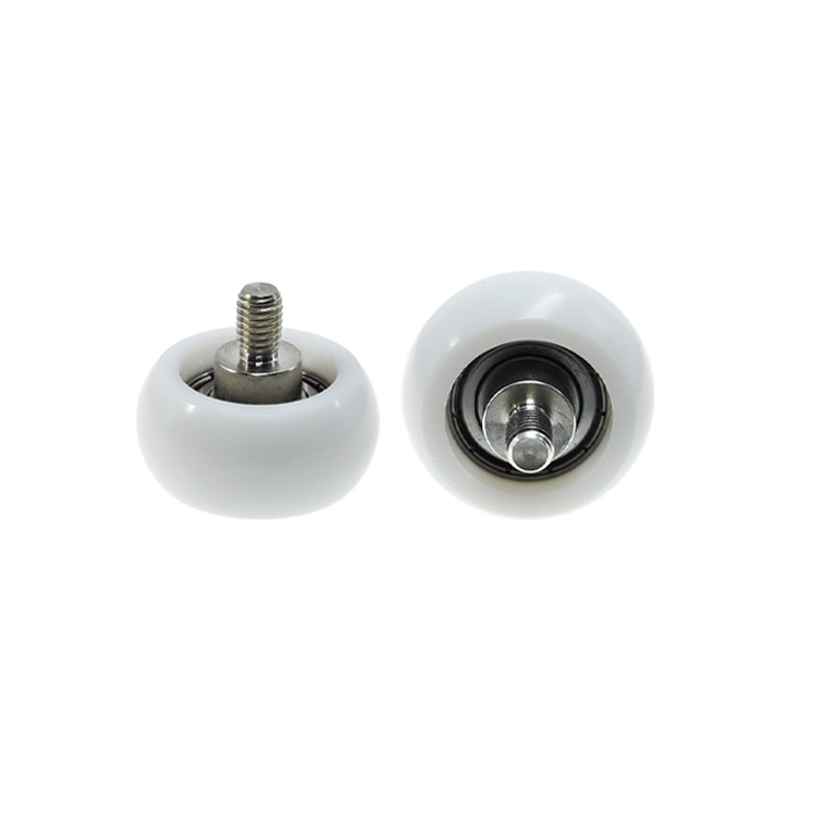 BSR620042-20C1L12M8 M8x42x20mm Customized small ball bearings, POK PA POM nylon plastic pulleys/rollers with screws.jpg