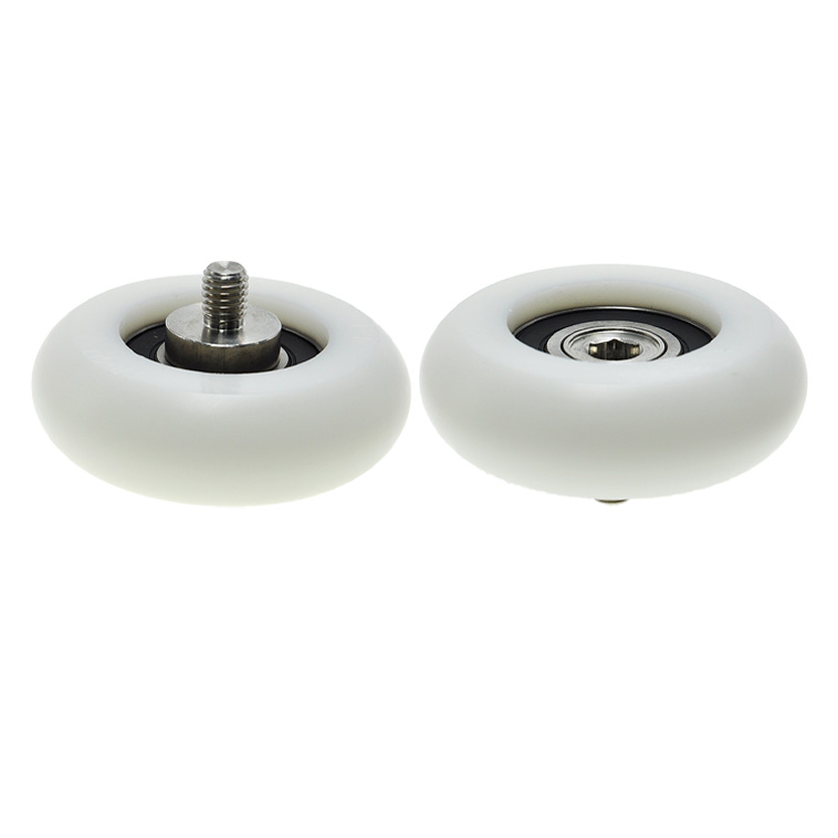 BSR620480-25C2L12M10 M10x80x25mm Nylon POM POK Polyurethane Coated Plastic Roller Wheel Bearing.jpg