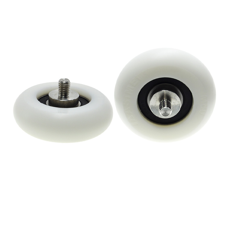 BSR620480-25C2L12M10 M10x80x25mm Nylon POM POK Polyurethane Coated Plastic Roller Wheel Bearing.jpg