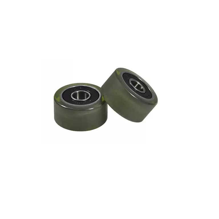 Load 20KG PU60828-14 Polyurethane Wheel With Bearing 8x28x14mm ID 8MM OD 28MM Thickness 14MM PU Roller Bearing